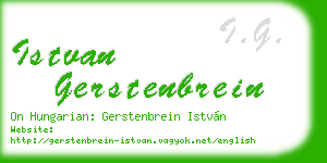 istvan gerstenbrein business card